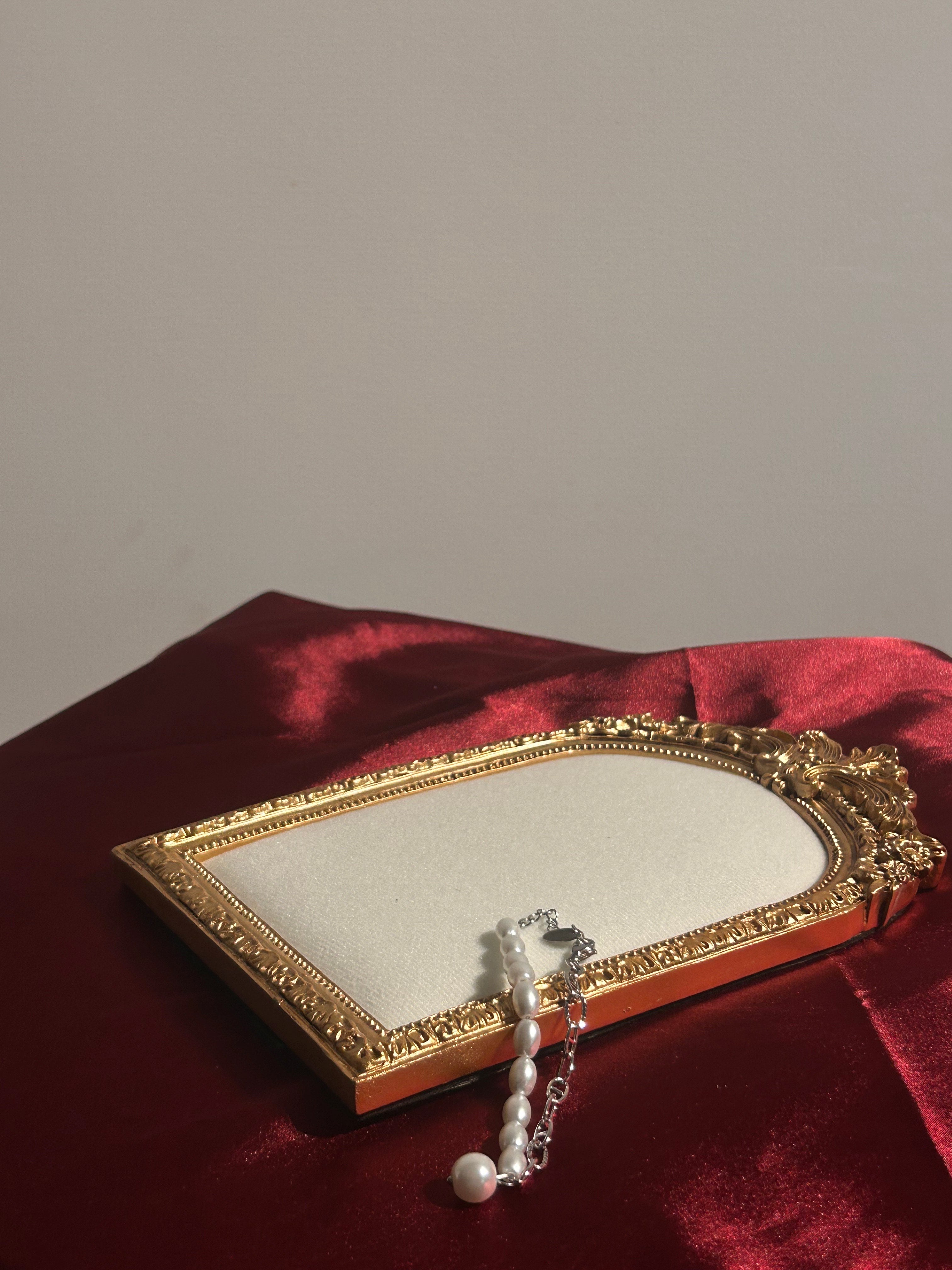 Silver Pearl Drop Bracelet