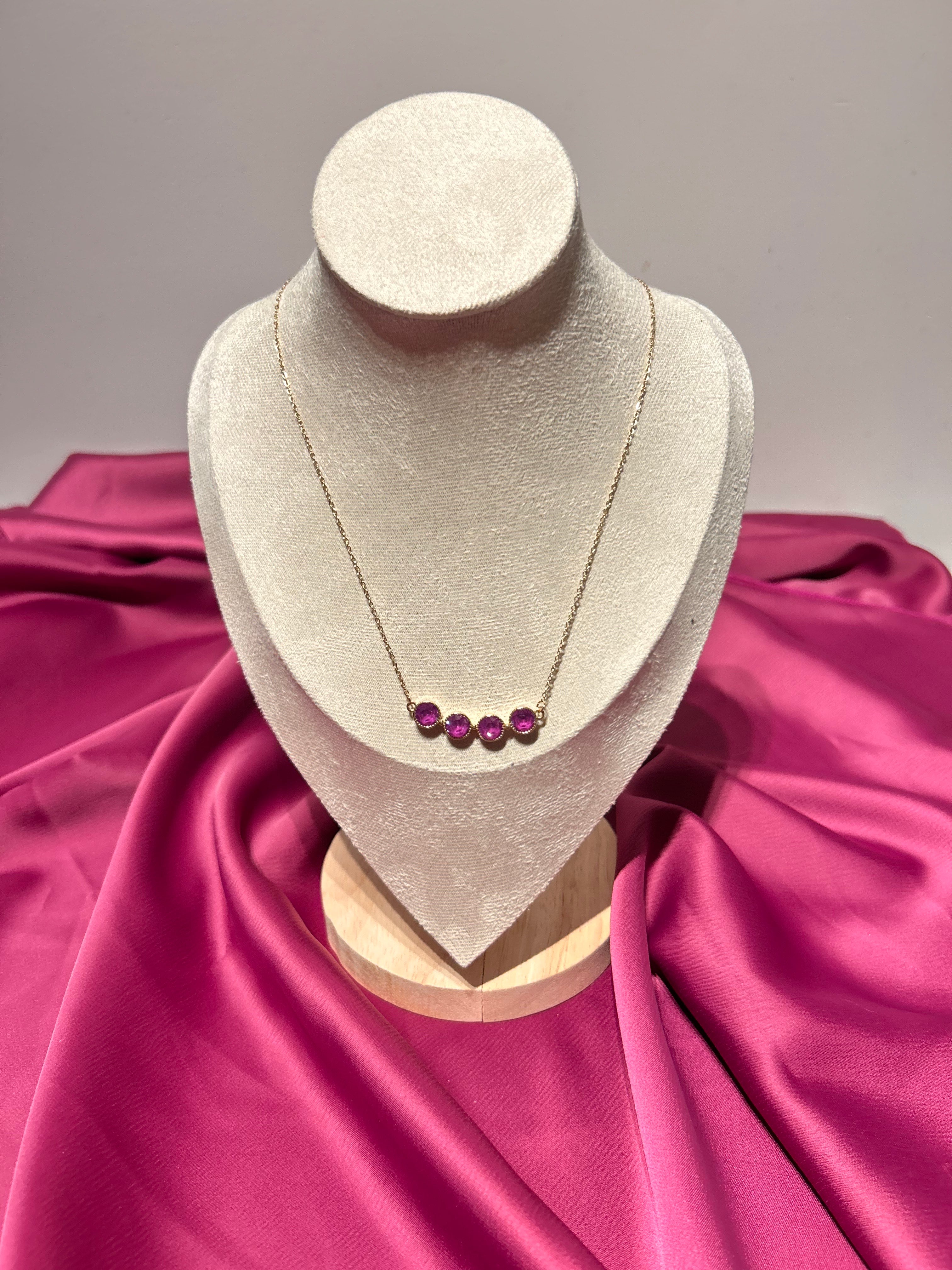 Quartet Purple Necklace